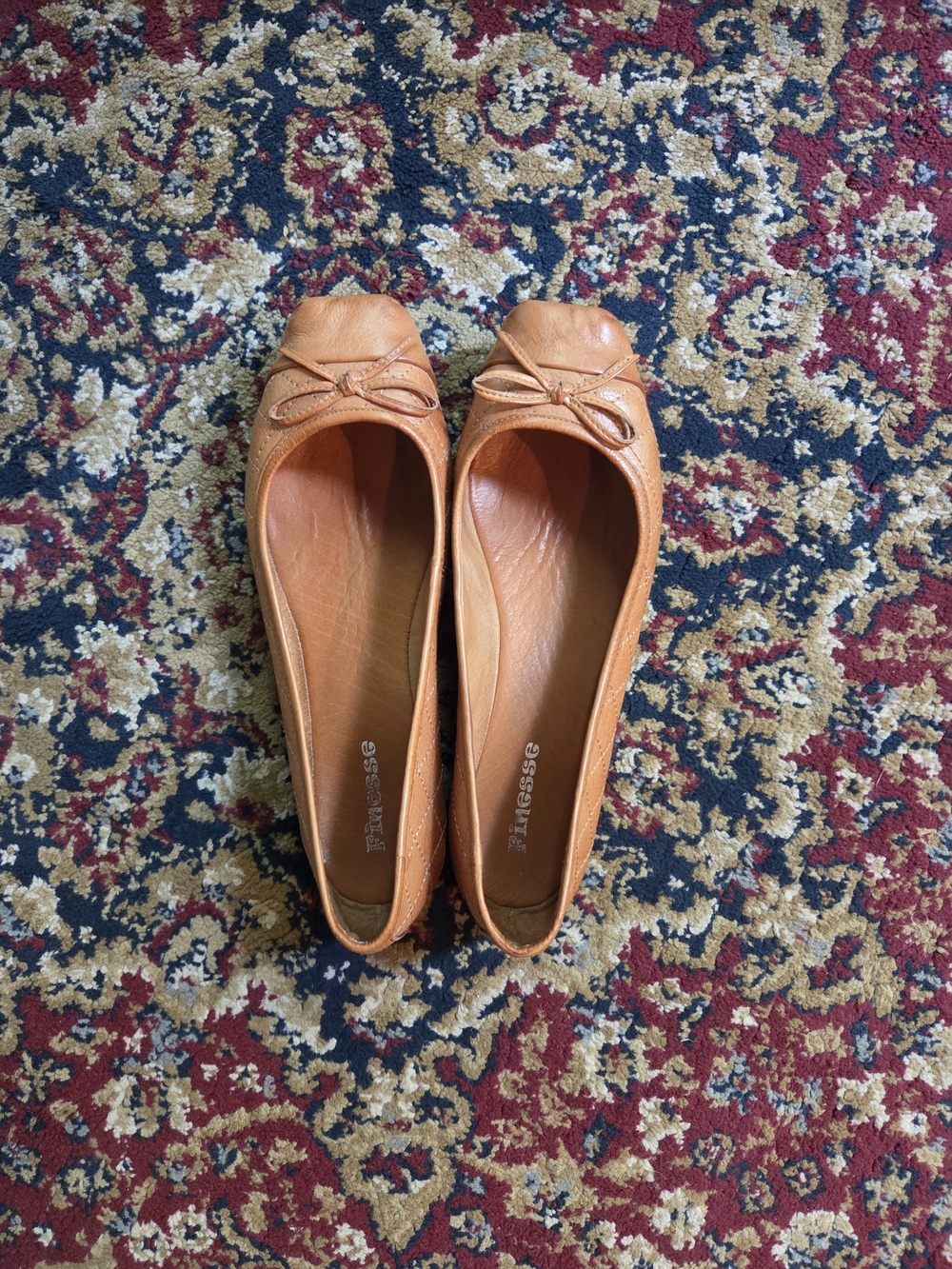 Finesse Tan Bow Ballet Flats